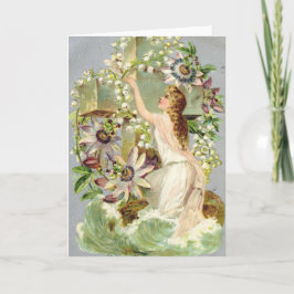 Vintages Osterkreuz Feiertagskarte