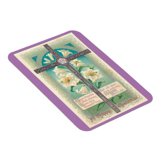 Vintages Osterkreuzmagnet Magnet (Rechte Seite)