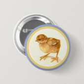 Vintages Ostern-Baby-Küken Button (Vorne & Hinten)