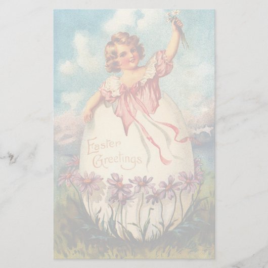 Vintages Ostern-Briefpapier Briefpapier (Vorderseite)