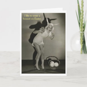 Vintages Ostern - Egging das Haus des Nachbars, Feiertagskarte