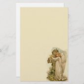 Vintages Ostern-Engels-Briefpapier Briefpapier (Vorne/Hinten)