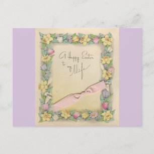 Vintages Ostern für die Ehefrau "Mario" Feiertagspostkarte