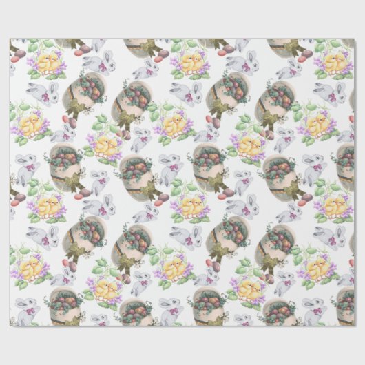 Vintages Ostern Geschenkpapier (Flach)