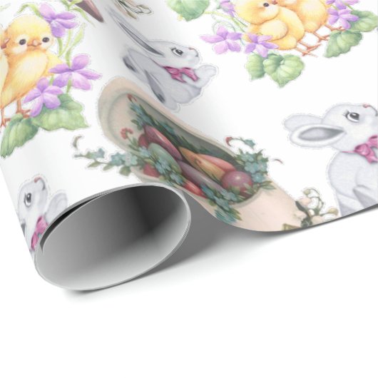 Vintages Ostern Geschenkpapier (Rolleneckpunkt)