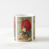 Vintages Ostern, Kanincheneier Automobil Kaffeetasse (Mittel)