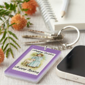 Vintages Ostern-Mädchen Schlüsselanhänger (Vorderseite rechts)