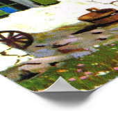 Vintages Österreich, Bildstock, Tiroler Dorf Poster (Ecke)