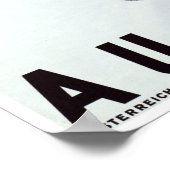 Vintages Österreich Skifahren Poster (Ecke)