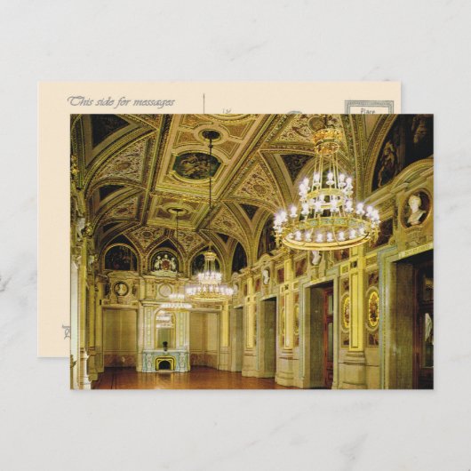 Vintages Österreich, Wien, Opernhaus Postkarte (Vorne/Hinten)