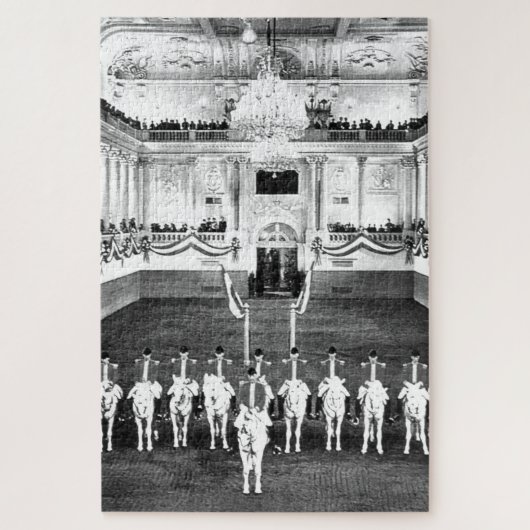Vintages Österreich Wien Spanische Reitschule Puzzle (Vertikal)