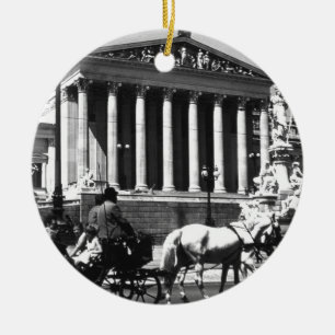 Vintages österreichisches Parlament Keramik Ornament