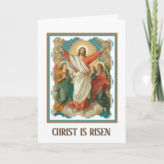 Vintages Osterreligiöses Segen-Gebet Feiertagskarte (Vorderseite)