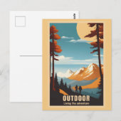 Vintages Outdoor-Erlebnis Postkarte (Vorne/Hinten)