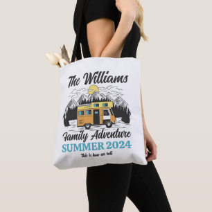 Vintages Outdoorfamilie Camping RV Van Road Trip Tasche