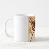 Vintages Owl auf dem Mond Kaffeetasse (Links)
