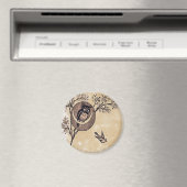 Vintages Owl Magnet (In Situ (Geschirrspüler))