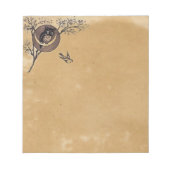 Vintages Owl Notepad Notizblock (Vorderseite)