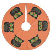 Vintages Owl Polyester Tree Skirt Weihnachtsbaumdecke (Vorderseite)