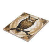 Vintages Owl Portrait Gold Fliese (Seite)