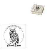 Vintages Owl-Skript aus der Bibliothek von Gummistempel (Stempel)
