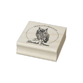 Vintages Owl-Skript aus der Bibliothek von Gummistempel (Stempel)