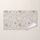 Vintages Ozeandiagramm Badhandtuch Set (Handtuch)