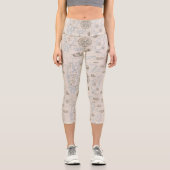 Vintages Ozeandiagramm Capri Leggings (Vorderseite)