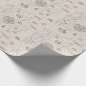 Vintages Ozeandiagramm Geschenkpapier (Ecke)