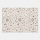 Vintages Ozeandiagramm Geschenkpapier Set (Vorderseite 2)