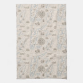 Vintages Ozeandiagramm Geschirrtuch (Vertikal)