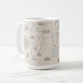 Vintages Ozeandiagramm Kaffeetasse (Vorderseite Links)