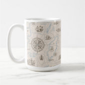 Vintages Ozeandiagramm Kaffeetasse (Links)
