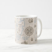 Vintages Ozeandiagramm Kaffeetasse (VorderseiteRechts)