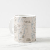 Vintages Ozeandiagramm Kaffeetasse (Vorderseite Links)