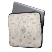 Vintages Ozeandiagramm Laptopschutzhülle (Vorderseite Links)