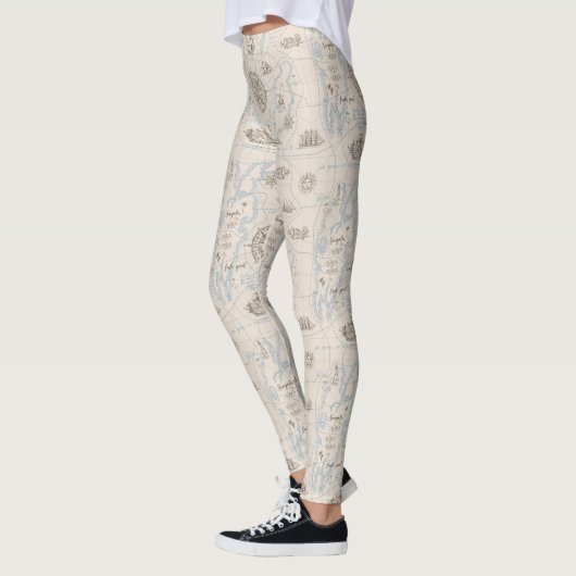 Vintages Ozeandiagramm Leggings (Links)