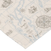 Vintages Ozeandiagramm Mittelgroßer Tischläufer (Ecke)