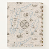 Vintages Ozeandiagramm | Personalisiertes Journal Notizblock (Rückseite)