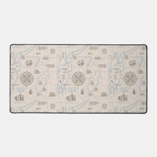 Vintages Ozeandiagramm Schreibtischunterlage (Vorderseite)