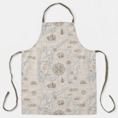 Vintages Ozeandiagramm Schürze (Vorderseite)