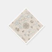 Vintages Ozeandiagramm Serviette (Ecke)