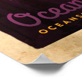 Vintages Ozeannahen-Reiseplakat Poster (Ecke)