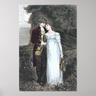 Vintages Paar in der Liebe Kunstdrucken Poster