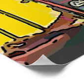 Vintages Paar mit Soda Poster (Ecke)