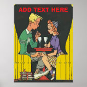Vintages Paar mit Soda Poster (Vorne)