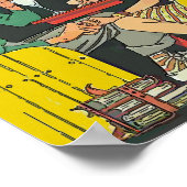 Vintages Paar mit Soda Poster (Ecke)