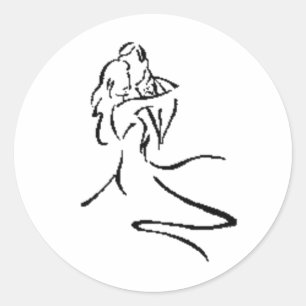 Vintages Paar-Tanzen Runder Aufkleber