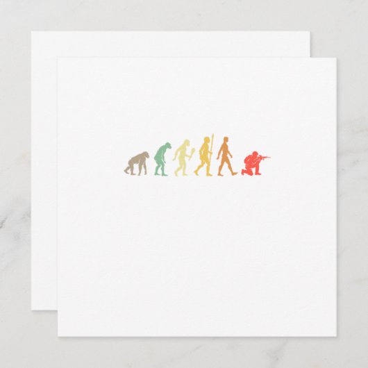 Vintages Paintball-Evolution-Geschenk Einladung (Vorne/Hinten)