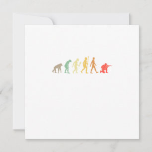 Vintages Paintball-Evolution-Geschenk Einladung